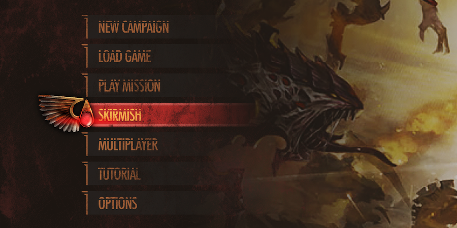 BATTLESECTOR BAAL MENU